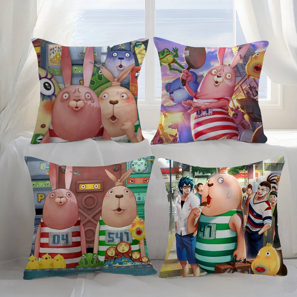 Anime U-Usavich Pillow Case Sofa Short Plush Double-sided HD Printing Room Home Office Gift Cushion Cover