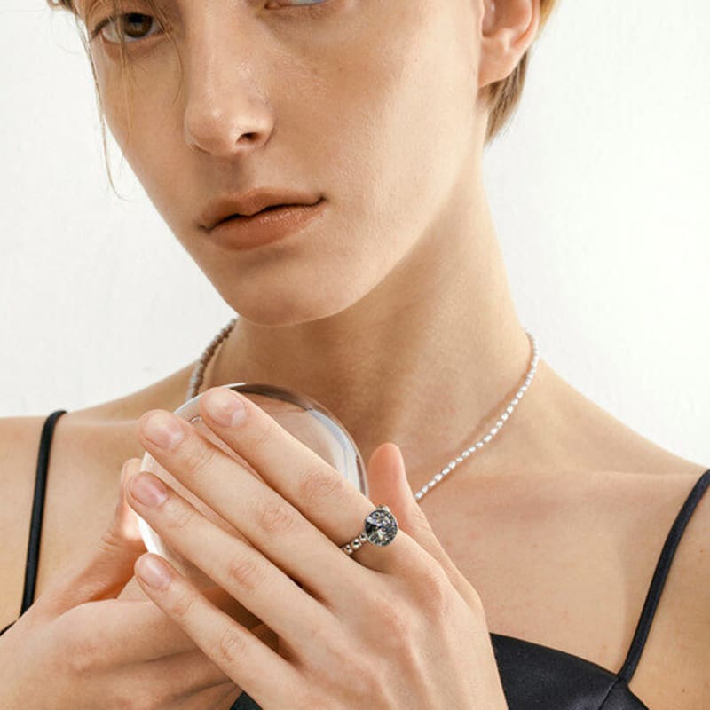 Qudokorea Kudo Button 11.5mm Crystal Top Rose Gold