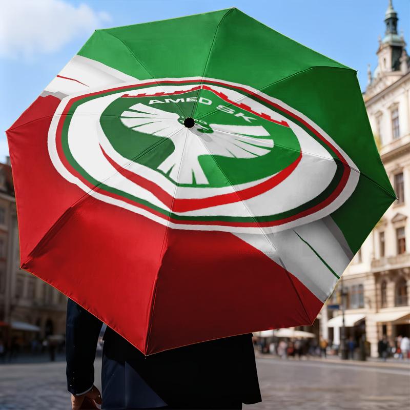 Amed Sk Crest Design Umbrella Folding umbrella, automatic umbrella 8-Frame for Travel, camping Use Gift for Halloween Christmas