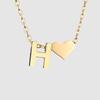St. Delan DIY 3D Heart Necklace: Personalized Non-Fading Clavicle Chain