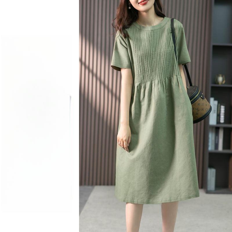 Šaty Dámská sukně střední délky s volným střihem