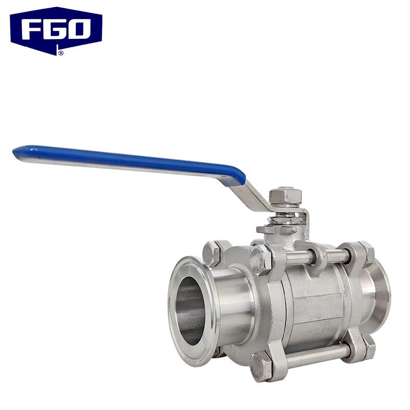 FGO 304 Stainless Steel 3-Piece Quick-Install Ball Valve