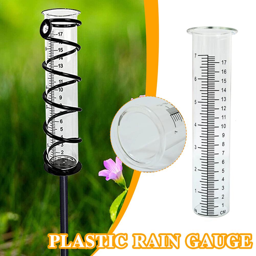7" Plastic Rain Gauge Replacement Tube Cold Resistance For Outdoor Garden Yard Home Garden Tool C2L5