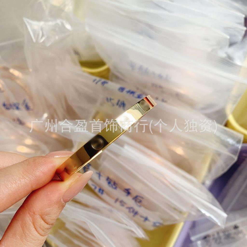 V Gold CNC High Version Love Bracelet Narrow Medium Wide Version New Women's Thick Plated 18K Rose Gold Couple Bracelet