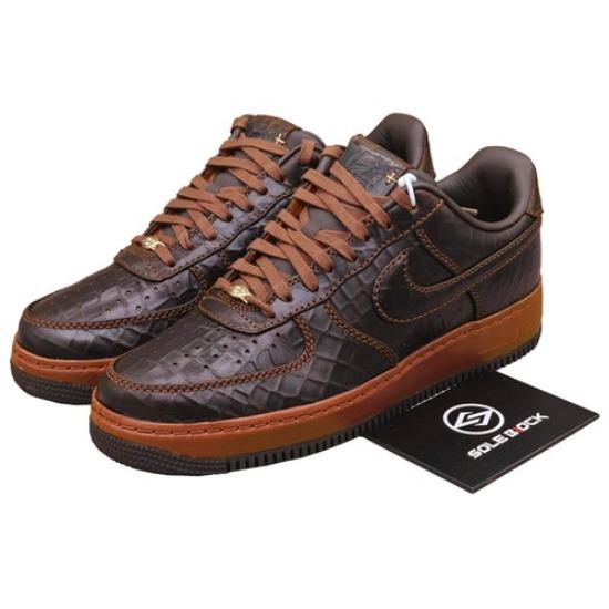

Nike Air Force 1 Low Fauna Brown Croc Croc Leather II7090-222 Men s Size EU 43 коричневий