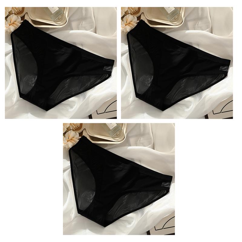 3 PZ Culotte da Donna Taglia Forte Rete Trasparente Bikini Slip Trasparenti Biancheria Intima da Donna Vestibilità 35-100kg