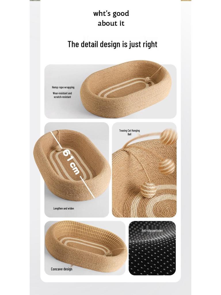 Durable Scratch-Resistant Cat Scratching Board & Claw Sharpening Sisal Bed