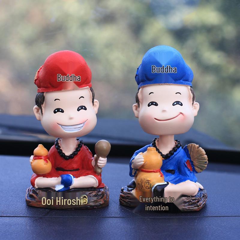 Kreative Ji Gong Mönch Wackelkopffigur: Harzhandwerk für die Heimdekoration, Geschenke für Männer & Frauen