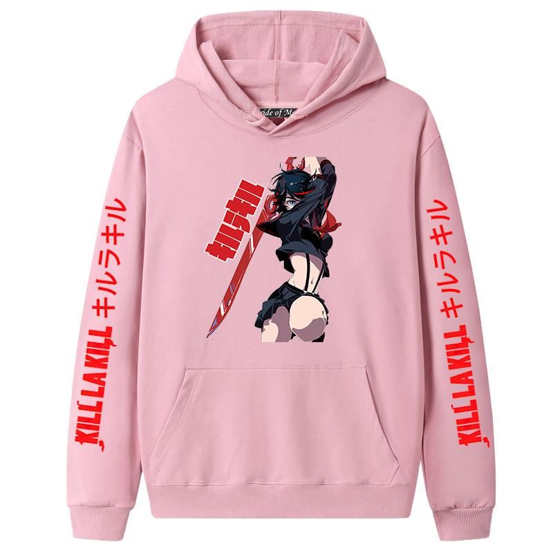 Japanese Anime Kill La Kill Hooded Long Sleeve Sweatshirt for Couples