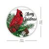 Vintage Red Cardinal Bird Metal Tin Sign 8 Inch Retro Wall Art for Home Bar Decor