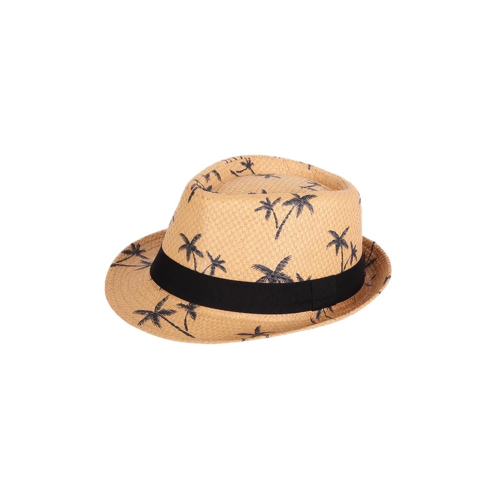 Unisex Hawaiian Straw Sun Hat for Summer Beach Travel Outdoor