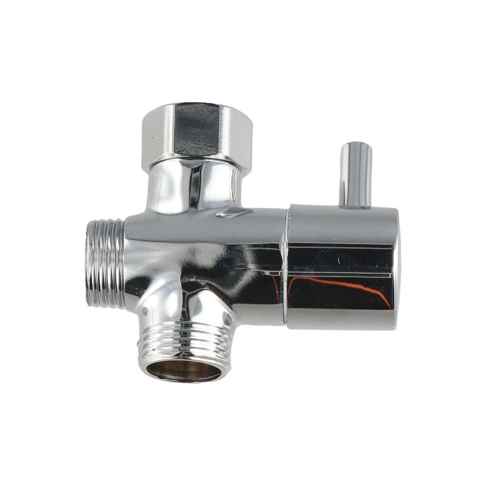 T-Adapter 3 Way Shower Head Diverter Valve Copper Prevent Water Leakage 3 Way Switch Faucet Valve Durable Three Function