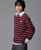 TOULN BRICK Tb-Stripe Rugby T-Shirt Wn (E6W10G3202)