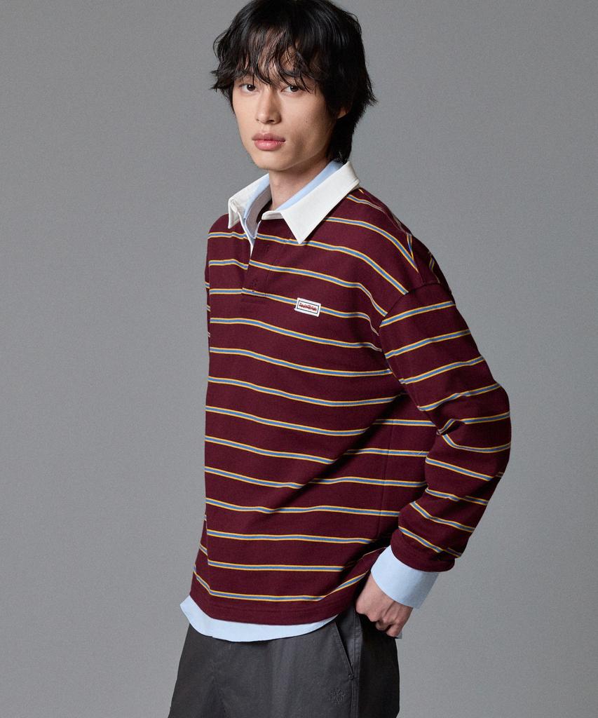 TOULN BRICK Tb-Stripe Rugby T-Shirt Wn (E6W10G3202)