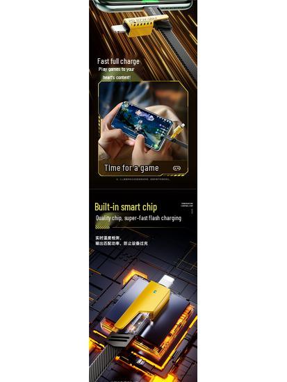 65W 4-in-1 Schnellladekabel für Apple, Huawei, Typ-C, Android-Handys