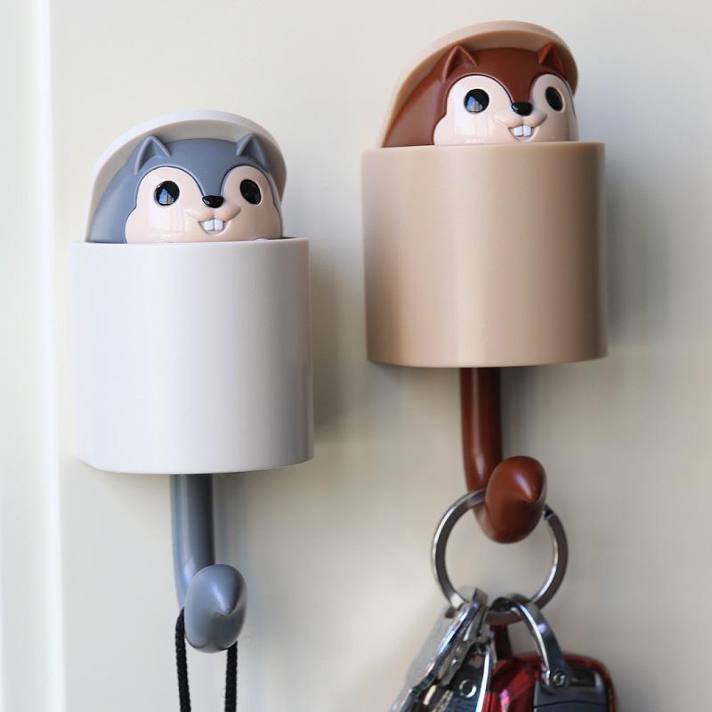 Anya Squirrel Cartoon Adhesive Door Hook for Kitchen, Clothes, and Hats
