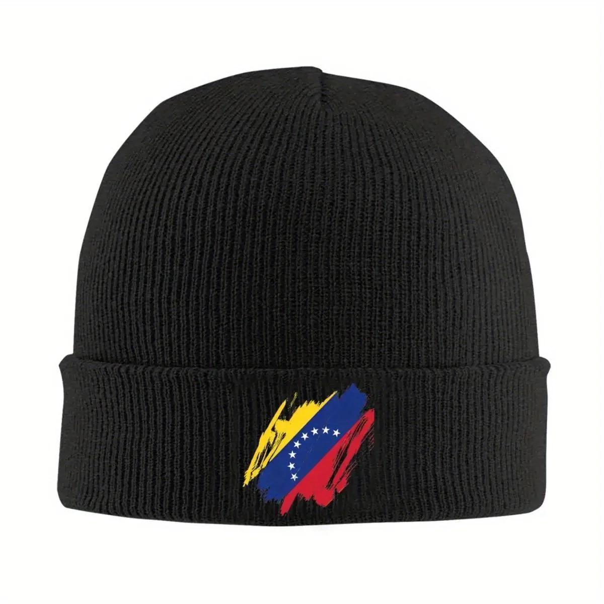 

Venezuela Flag Beanie Hats libre Knit Hat Gym Elastic Adult Unisex Caps Spring Graphic Funny Bonnet Hats Gift