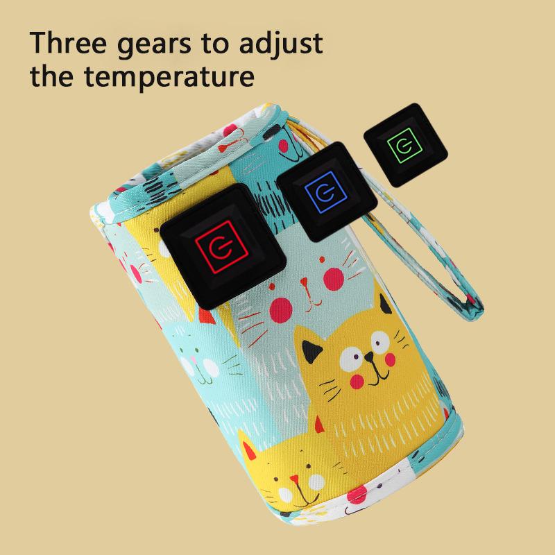 USB Milk Water Warmer, Travel Stroller Insulated Bag, Nursing Bottle Heater, Portable Bottle Feeding Warmer, Christmas, Halloween