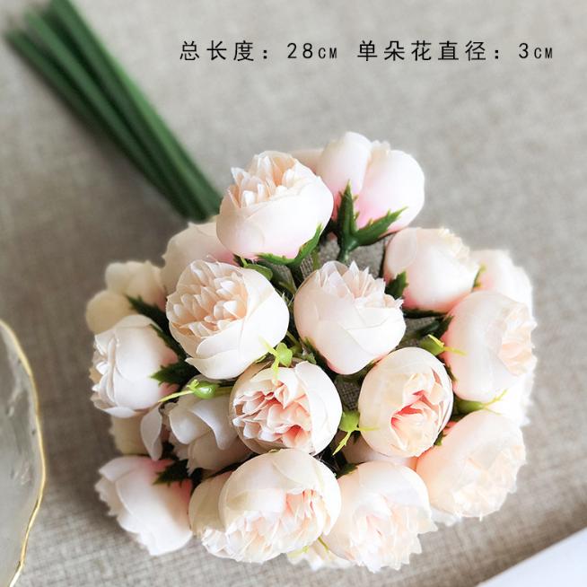 

27 головок шелковой ткани легкий роскошный букет роз искусственная маленькая роза имитация цветка фото гостиная декоративный букет 27 small tea roses [a bunch of meat noodles]