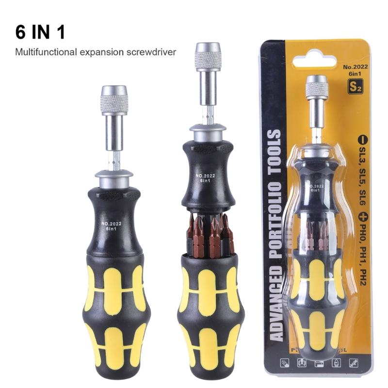 Magnetic Ratchet Screwdriver Set,Multibit Ratchet Screw Driver,Ratcheting Screwdriver Telescoping Hand Tool