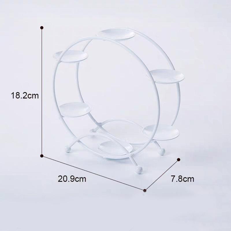 ZK20 Ferris Wheel Display Rack Decorative Safe Rounded Edge Toys Storage Display Bracket Holder for Home White