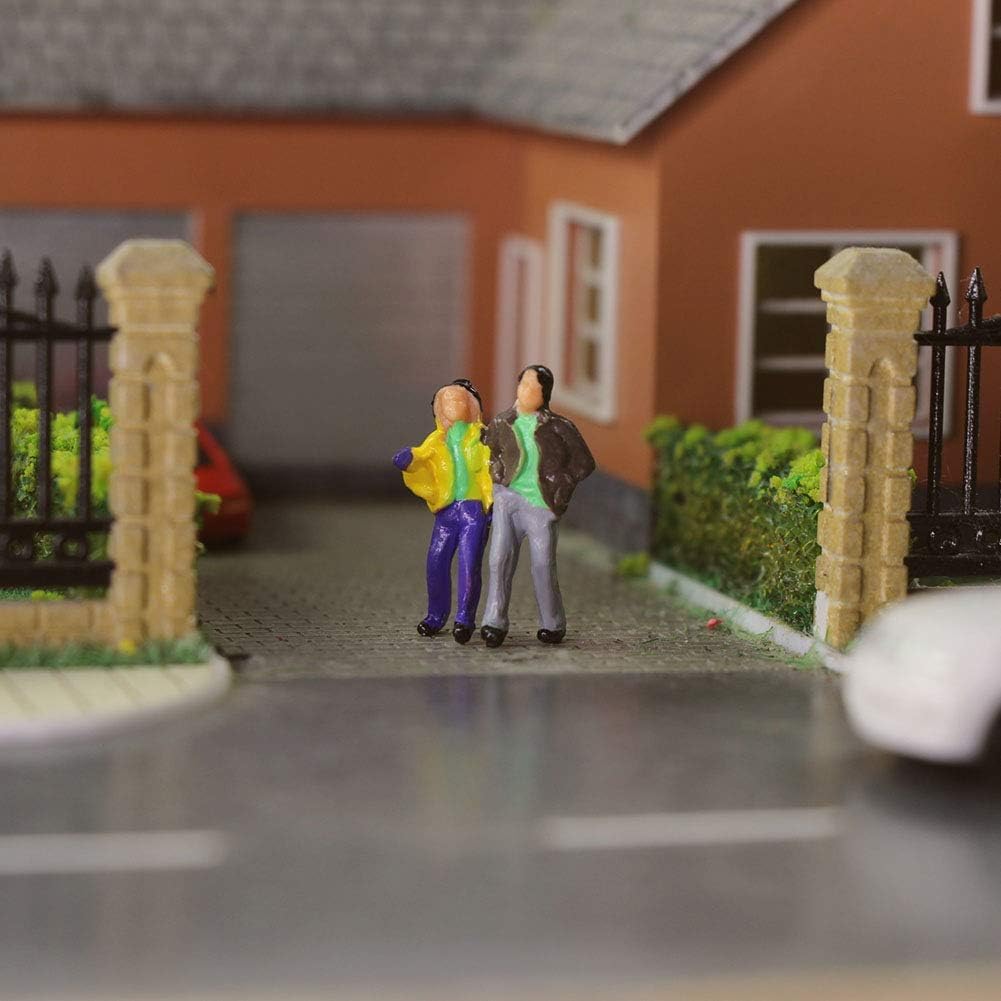 Set mit 100 Menschenmaßstäblichen bemalten Menschenmodellen für Szenerien, Bau-Bildungs-DIY-Figuren, 1150 (11-12mm), Sammlung, Figuren, Züge, Dioramen,