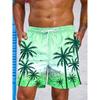 Summer Men's 3D Coconut Tree Series Printed Beach Pants Fashion Versatile Breathable Trend Casual