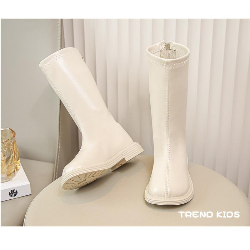 Podzimní a zimní nová korejská verze módních dívčích dlouhých kozaček trendy protiskluzové princeznovské kozačky s měkkou podrážkou střední a starší dětské vysoké kozačky