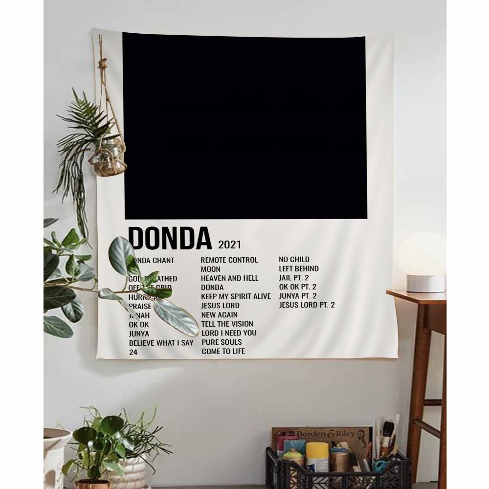 Rap Singer Kanye West Album covers Cartoon Tapestry Art Science Fiction Room Home Decor Wall Hanging Sheets