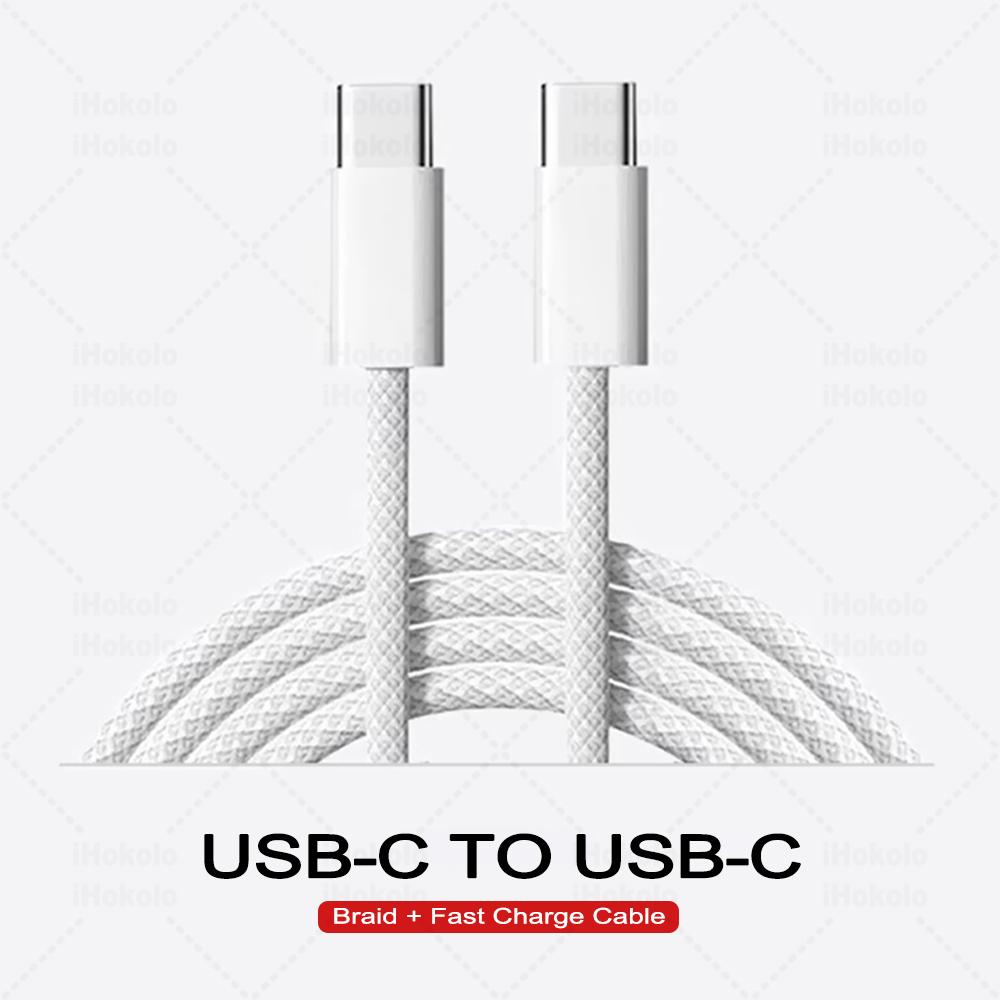 Original USB-C Cable For Apple iPhone 17 Pro Max PD 60W Fast Charging For Huawei Xiaomi Samsung Type C Weaving Cable Accessories