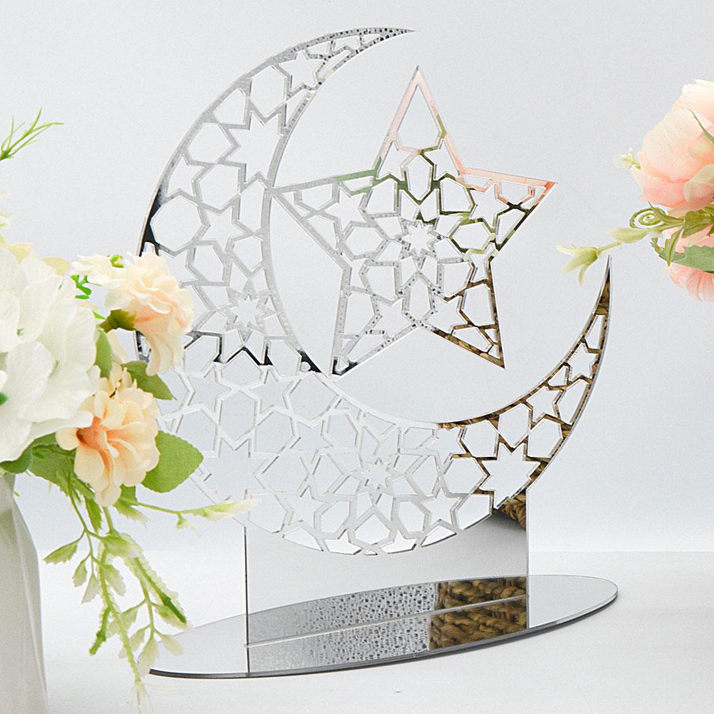 Eid Mubarak Acrylic Ornament Ramadan Decorations for Home Islamic Muslim Party Supplies Ramadan Kareem 2026 Eid Al Adha Gift