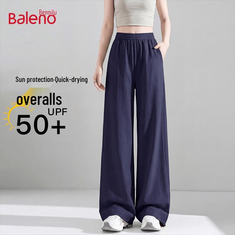 Baleno Women's Quick-Dry Ice Silk Wide-Leg Cargo Pants