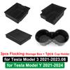 For Tesla Model Y 3 Center Console Storage Organizer Box Tray Armrest Hidden Box Bins Cup Holder Auto Interior Accessories