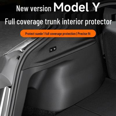 Tesla Model Y Trunk Side Protector: Velvet Corner Interior Accessory