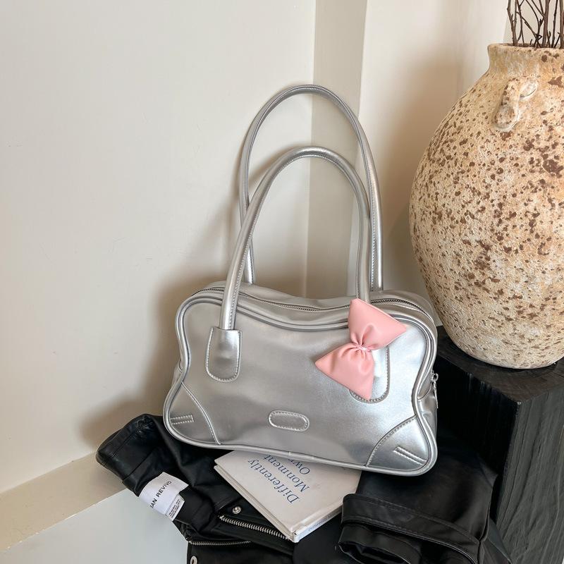 2025 Summer New Shoulder Bag Cute Girl Large Capacity Bow Tote Bag Fashion Commuter Big Bag Woman