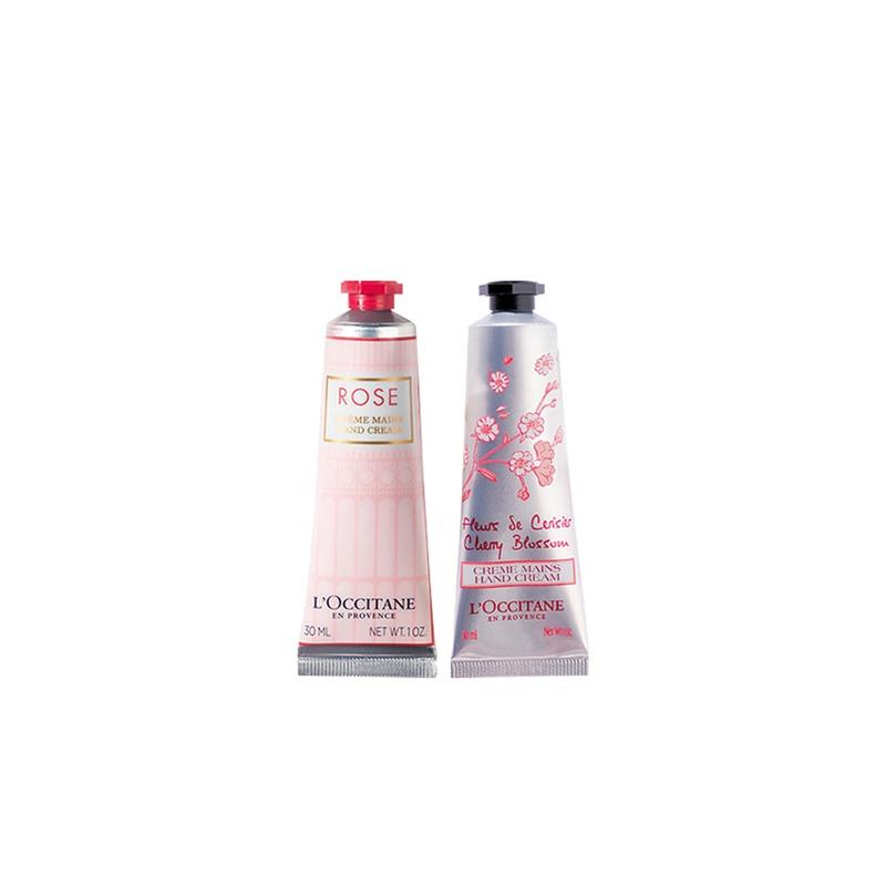 L'Occitane Cherry Blossom + Moisturizing Moisturizing Moisturizing Sakura + Rose Hand Cream Set