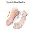 4pcs Silicone Pads for Women's Shoes Non-slip Inserts Self-adhesive Forefoot Heel Gel Insoles for Heels Sandals Foot Pad