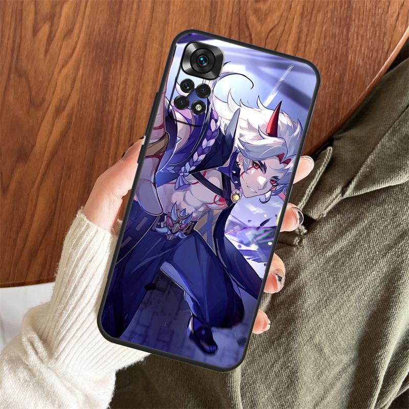 Genshin Impact Arataki Itto Case For Xiaomi Redmi Note 14 Pro 13 12 11 10 15 Pro Plus Redmi 15 C 13 10C 12C 14C 13C Cover