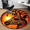 1pc Giraffe Sun Office Round Area Rug, Indoor Mat Suitable For Office, Under Office Chairs Bedroom Living Room Home Decor, Room Deco
