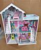 Wooden Dolls House, Large 3-Storey Modern Dollhouse with 10 Accessories, Pretend Play Toy Gift for Ages 3-6 Years, Pink