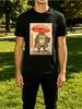 Classic Ukiyo E Rain Frog With Red Umbrella Retro Art Unisexs Crew Neck Short Sleeve Tee Casual Street Daily Soft Basic Wear Top