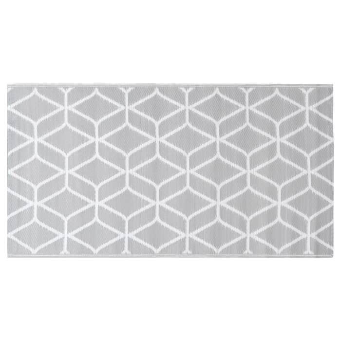 VidaXL Tapis d'Extérieur Tapis d'Entrée Tapis Décoratif Salon Salle de Séjour Balcon Patio Terrasse Maison Intérieur Gris 310423