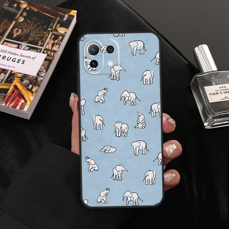 Cute Baby Elephant Case For Xiaomi 13 14 15 Ultra 11T 12T 13T 14T Pro POCO X7 Pro X3 X5 X6 F5 F6 M6 Pro Cover