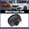 FOUR 63mm 66mm Wheel Center Hub Caps Covers Carbon Fiber Pattern Black Universal