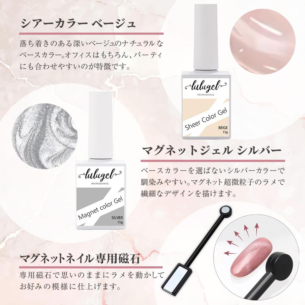 LULUGEL Gel Nail Kit Magnetic Nail Starter Kit with Instructions Magnetic Gel Nail Set Ready To Use Right Away Complete Set with Compatible Compact