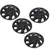 4 szt. Pokrowce na obręcze kół 15 cali Stylowy wygląd Ochronne Czarne Wytrzymałe Kołpaki Pokrowce na koła do Większości Samochodów Ciężarowych Vanów