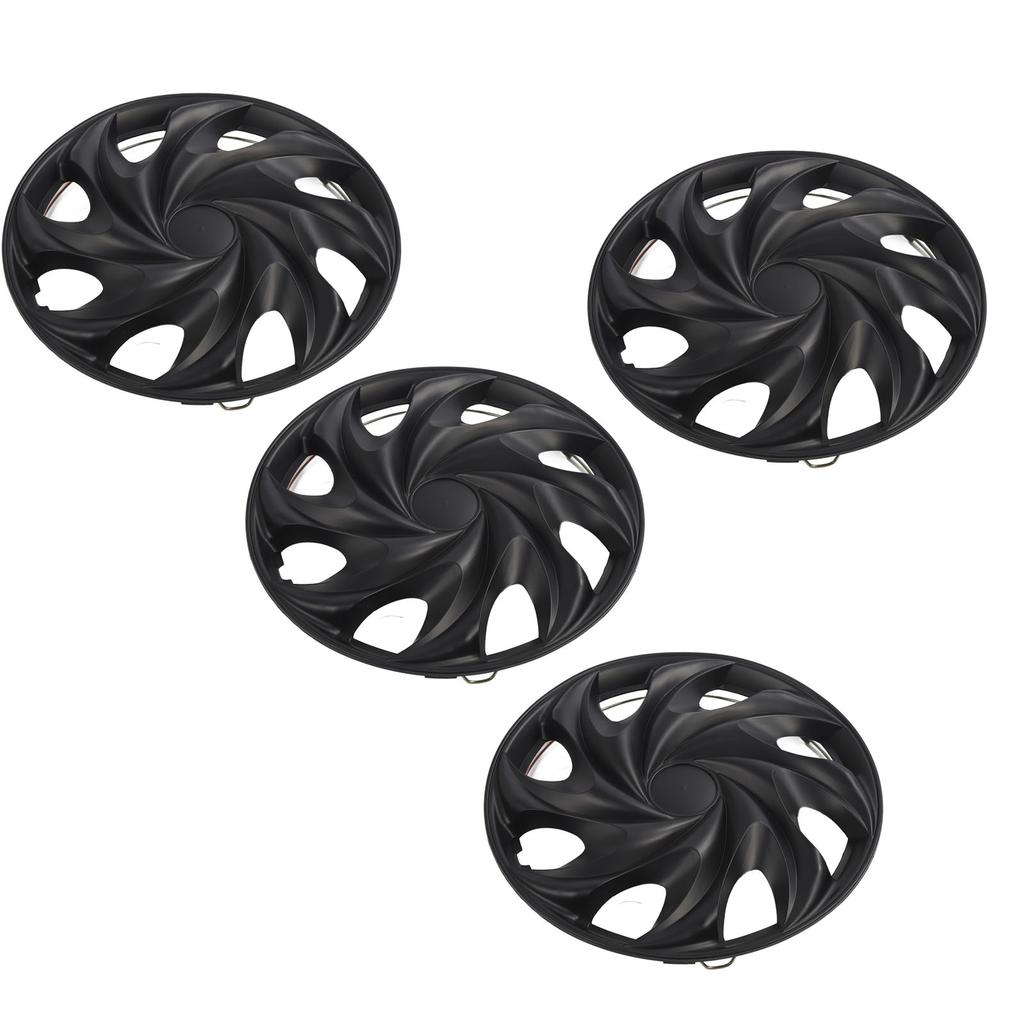 4 szt. Pokrowce na obręcze kół 15 cali Stylowy wygląd Ochronne Czarne Wytrzymałe Kołpaki Pokrowce na koła do Większości Samochodów Ciężarowych Vanów