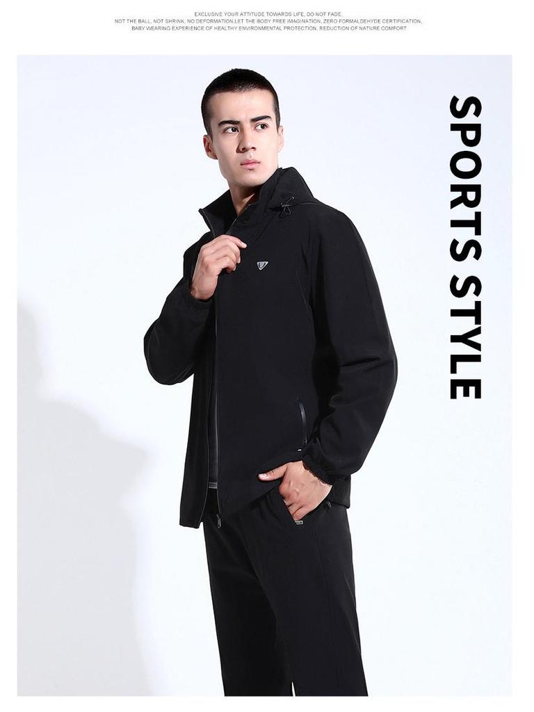 Men's Hooded Quilted Tracksuit - Autumn/Winter Casual Two-Piece Set
