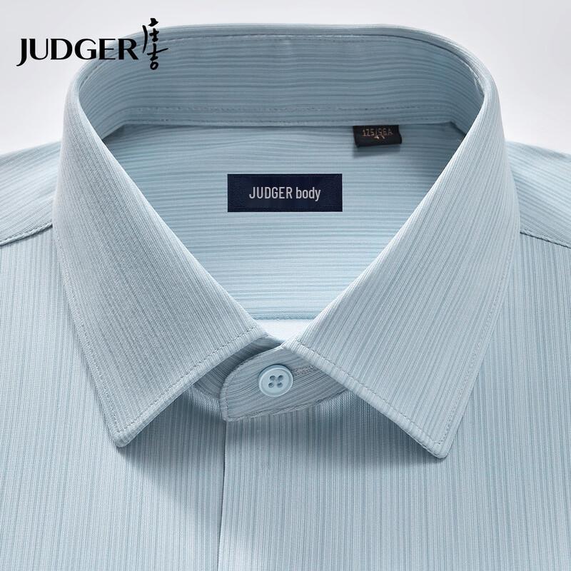 Judger Men s Acetate Blend Vertical Stripe Short-Sleeve Shirt 43