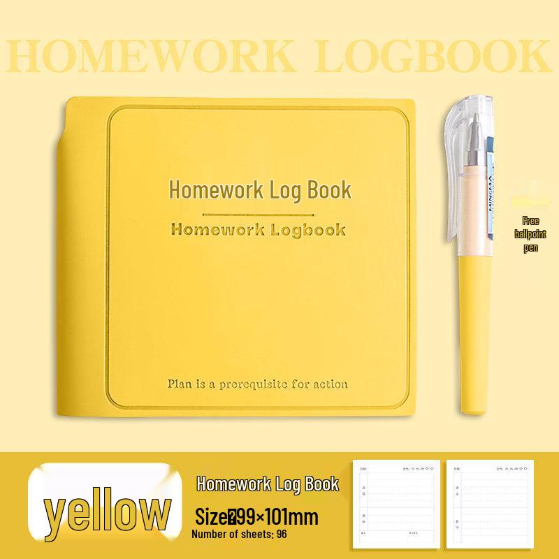 Classroom Reward: Leather Cover Homework Notebook with Pen